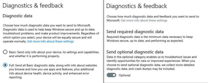 Windows 10 dados Microsoft mudança utilizadores