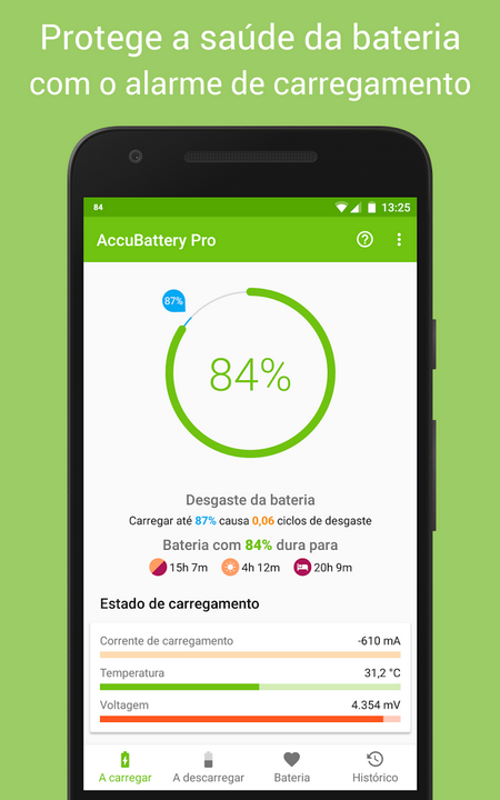 Accu​Battery - Bateria - apps android úteis