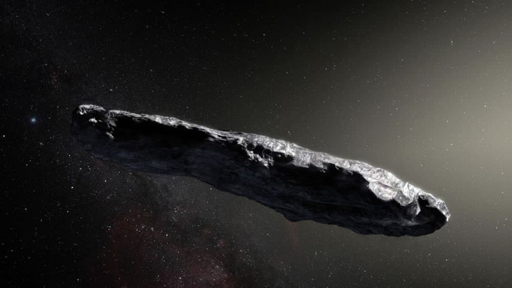 Imagem Oumuamua, asteroide interestelar que é fragmento de planeta