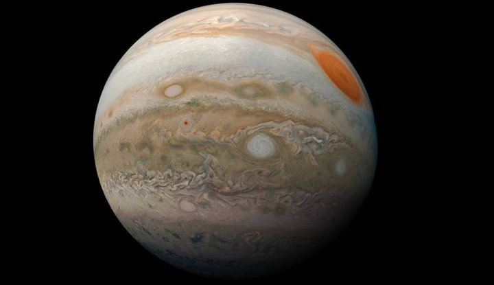 Imagem de Júpiter pela câmara de Juno, a sonda da NASA