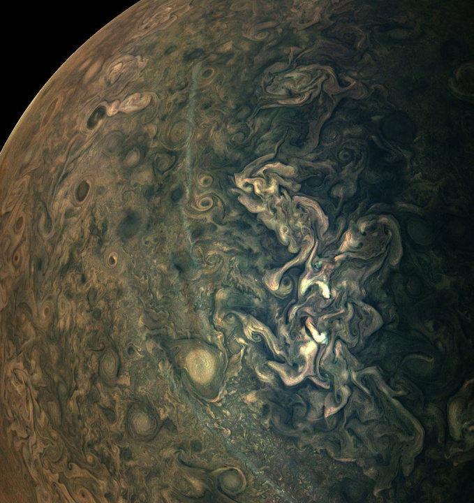 Imagem de Júpiter captada por Juno, da NASA