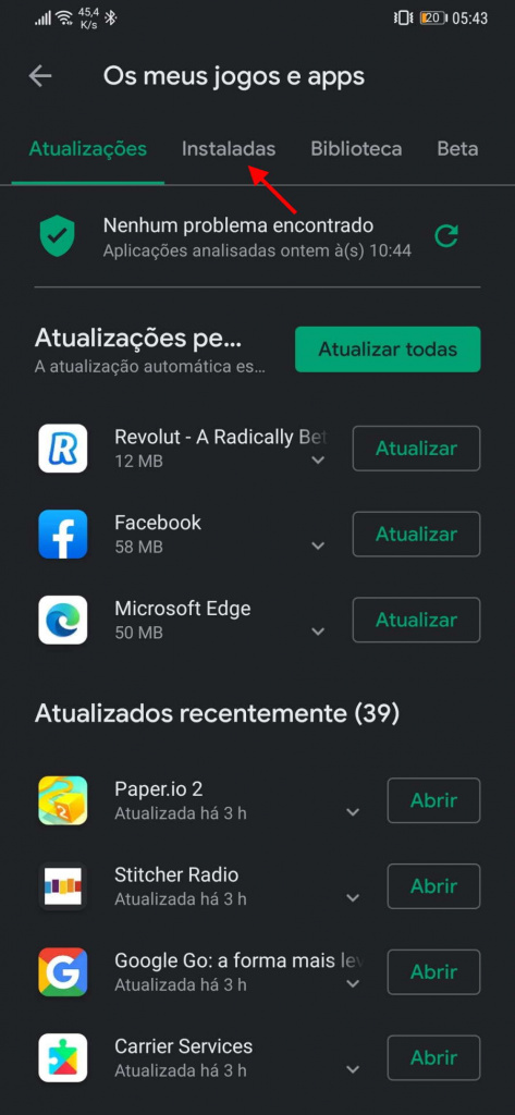 Android apps dados Play Store
