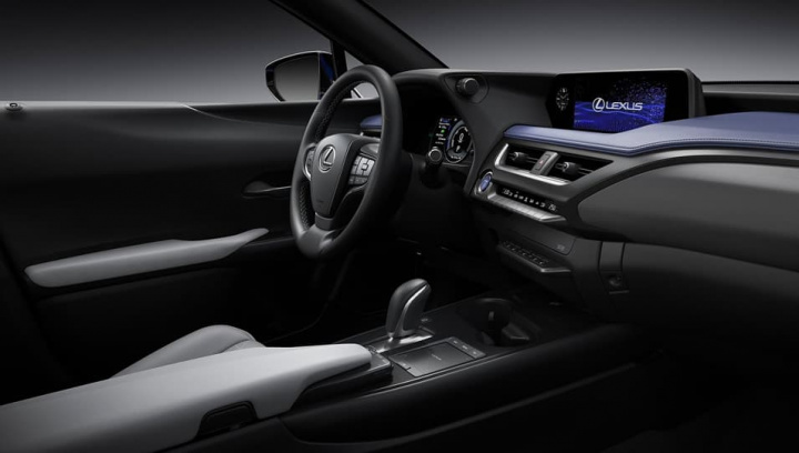 Interior do elétrico da Lexus, marca subsidiária Toyota