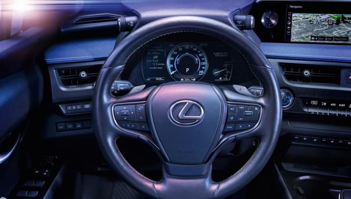 Interior do elétrico da Lexus, marca subsidiária Toyota