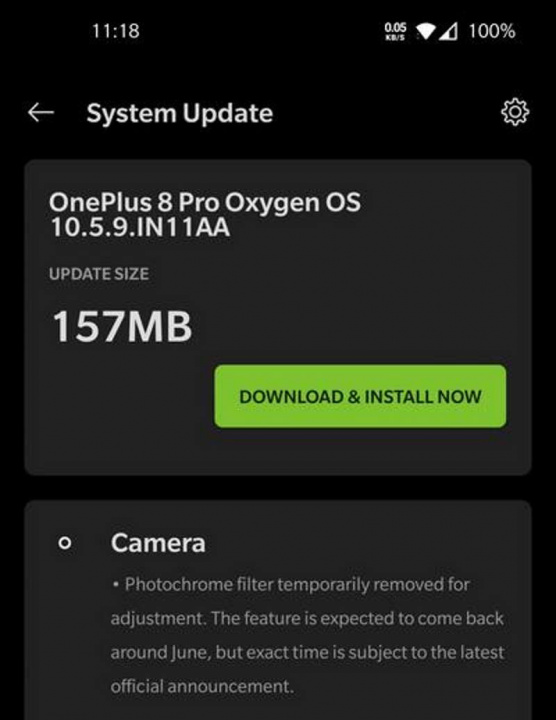OnePlus 8 Pro raio-X atualização OnePlus filtro