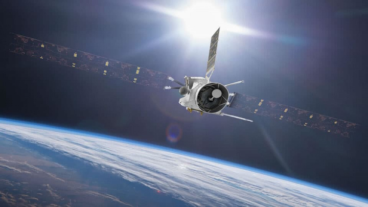 Imagem da nave BepiColombo que gravou o som da Terra na sua partida até Mercúrio
