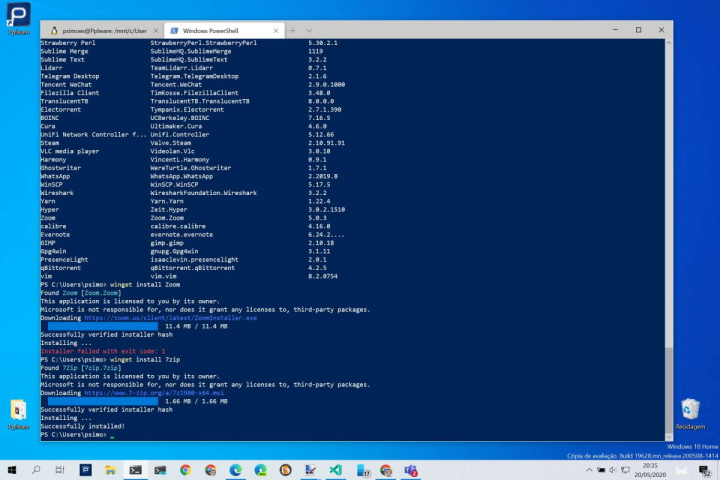 Windows 10 Package Manager instalar apps Microsoft
