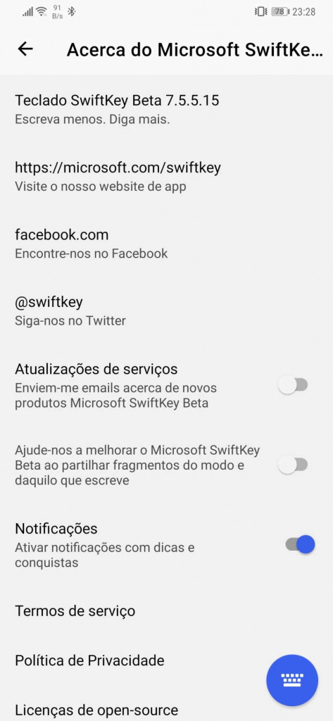 SwSwiftkey Microsoft teclado novidades nomeitfkey Microsoft teclado novidades nome