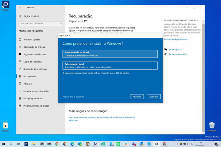 Windows 10 Microsoft atualização 2004 versão