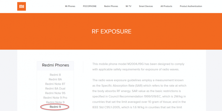 Redmi 9 surge no site da Xiaomi