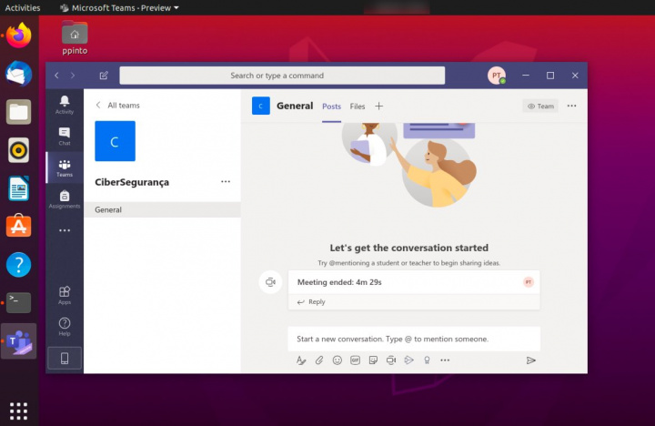 Aulas online ou Teletrabalho no Ubuntu? Instale o Microsoft Teams