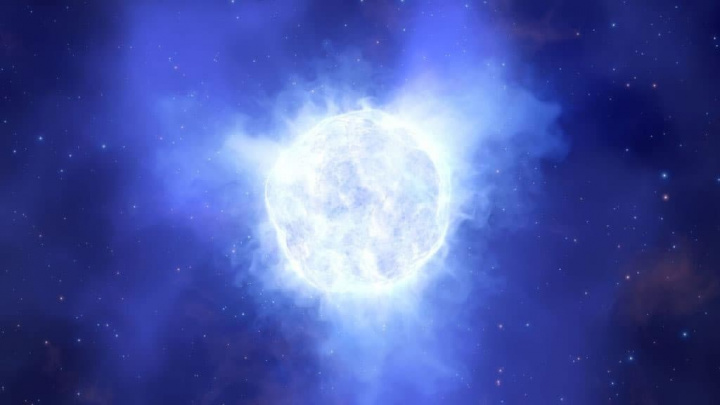Imagem estrela massiva que terá desaparecido do universo
