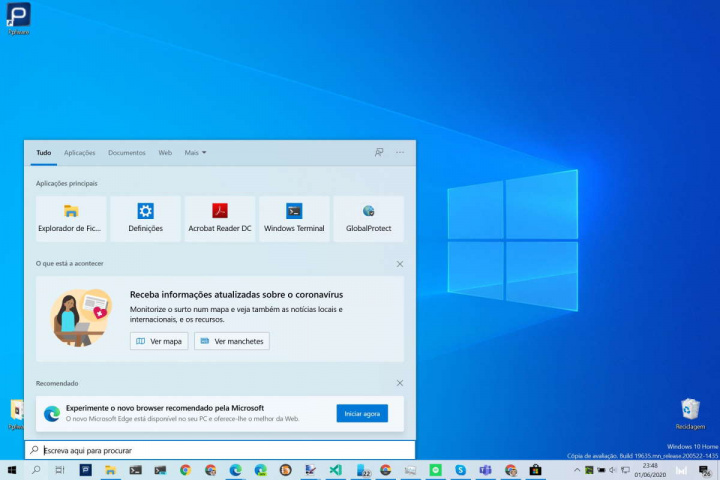 Edge browser Windows 10 Microsoft utilização