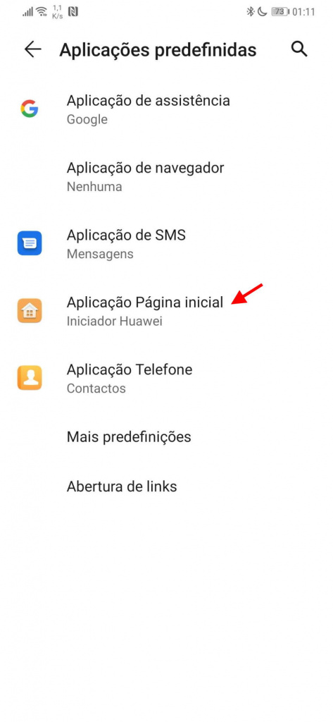 Android apps predefinidas utilizadores mudar