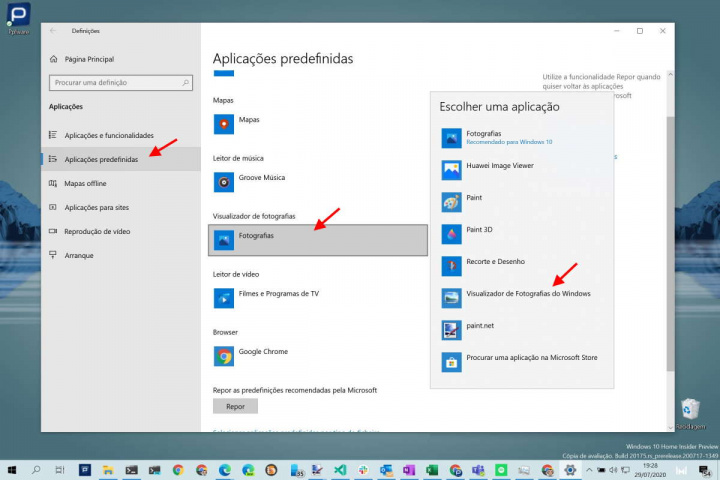 Windows 10 imagens fotografias visualizador utilizadores