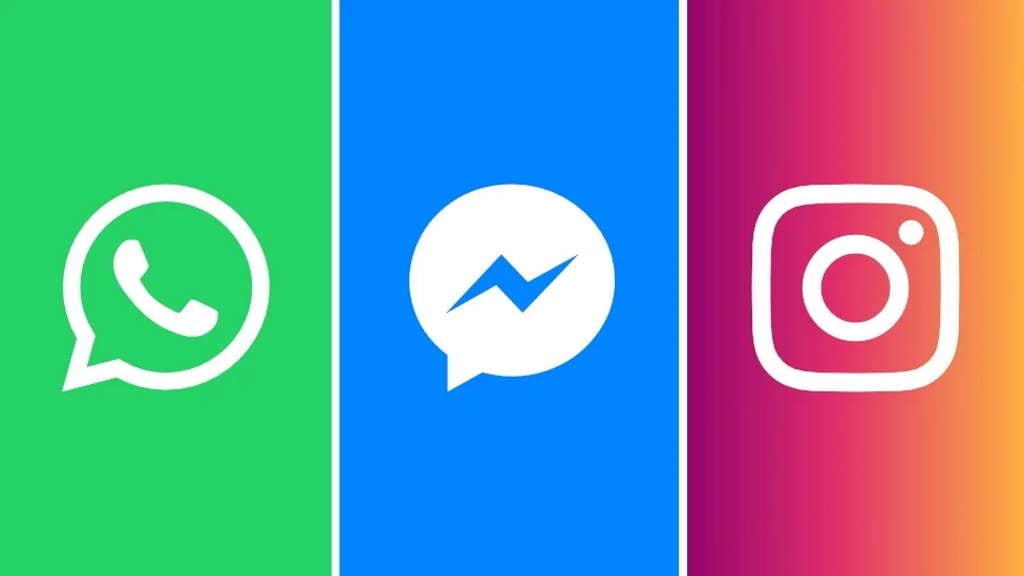 WhatsApp Messenger Instagram Facebook integração