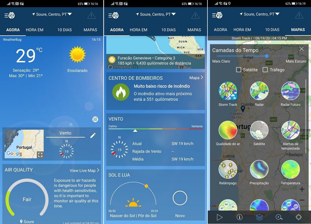 Top 5 melhores aplicativos para ver a previsão do tempo