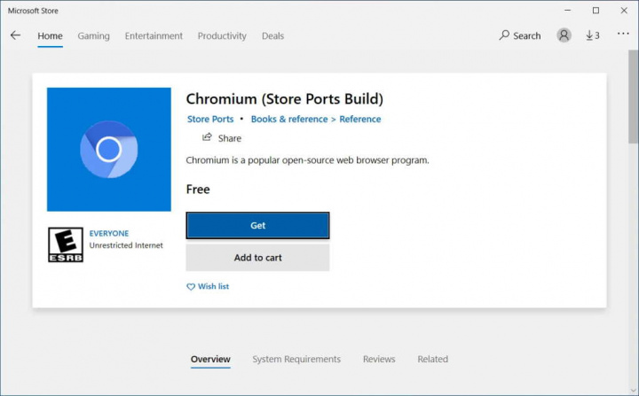 Microsoft loja apps Chromium regras