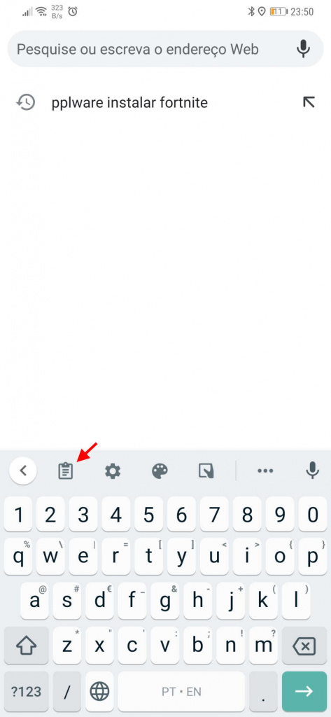 Google Android clipboard keyboard