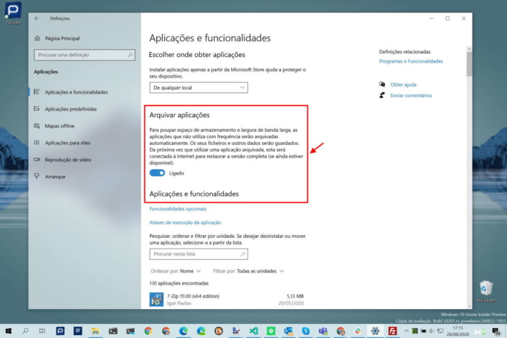 Windows 10 espaço Microsoft apps utilizadores