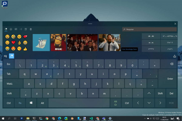 Windows 10X teclado Microsoft testar utilizador