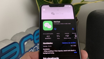 Imagem iphone 11 Pro Max com a Appl Store a descarregar o WeChat