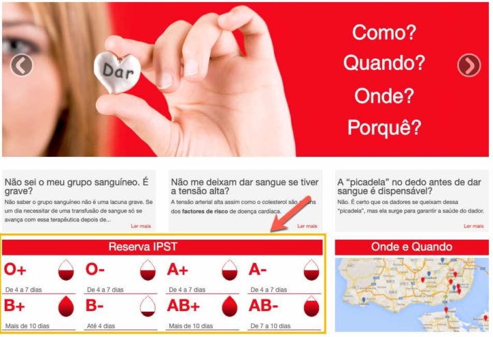 Veja online quais as reservas de sangue em Portugal