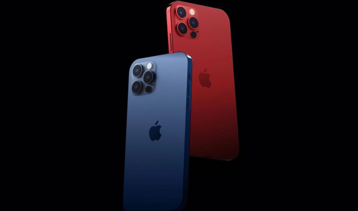 Ilustração do iPhone 12 em duas novas cores