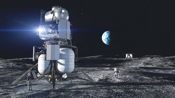 Imagem da NASA com um pouso na Lua