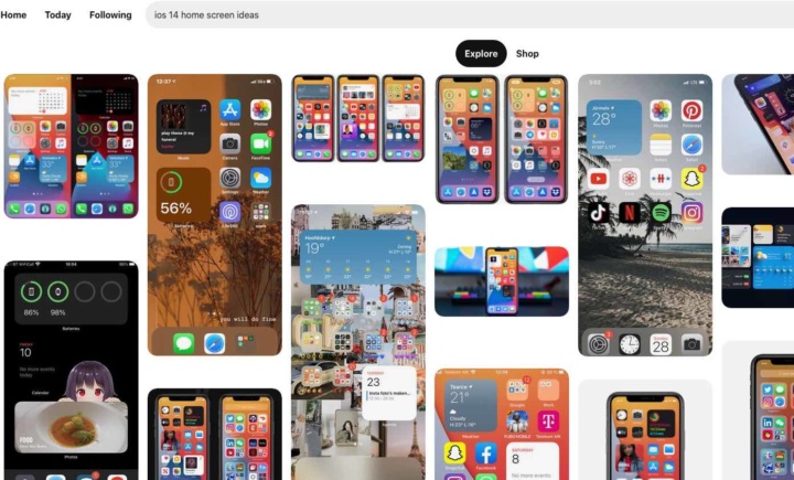 Pinterest bate recordes graças aos widgets do iOS 14