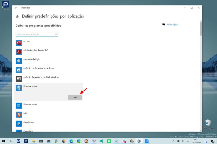 Windows 10 apps predefinidas ficheiros extensões