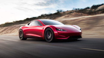 Imagem do Tesla Roaster apresentado por Elon Musk