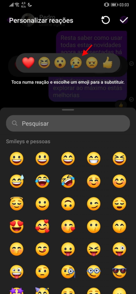 emojis Messenger Facebook personalizar mensagens