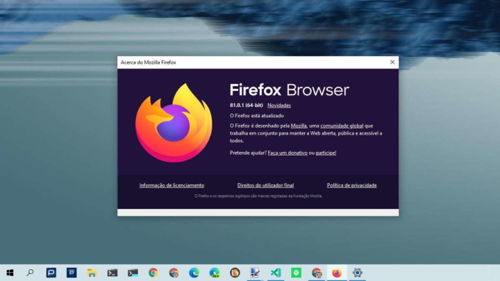 Firefox atualização Mozilla browser problema