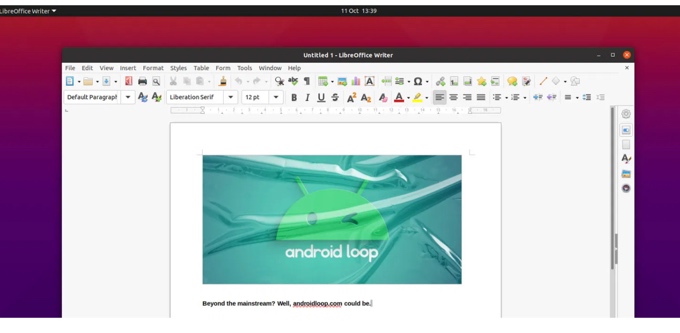 LibreOffice has a new "look" on Linux Ubuntu 20.10