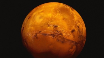 Imagem do planeta Marte visto da Terra