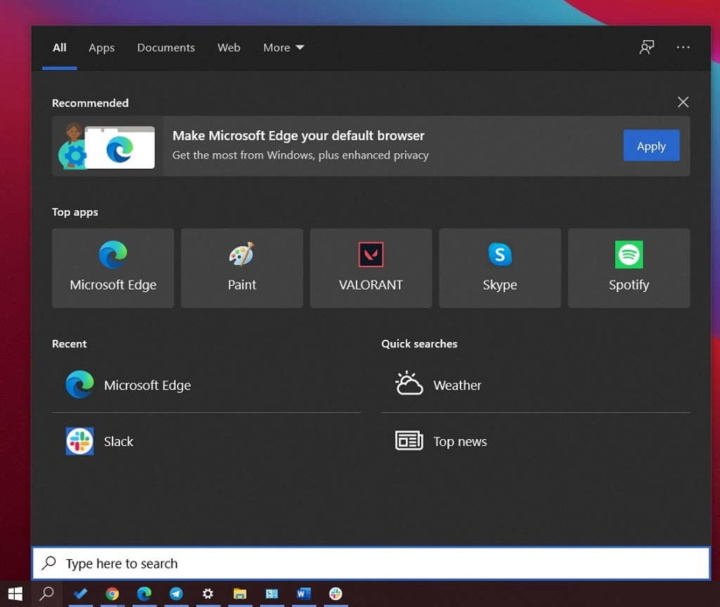 Edge browser Microsoft Windows 10