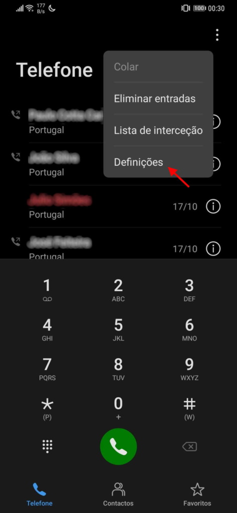 Android chamadas número telefone smartphone