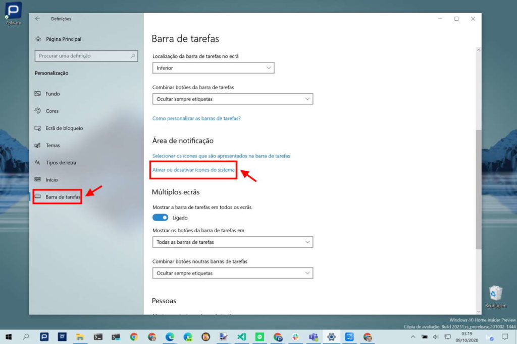 Dica: Como Ativar Ou Desativar Os ícones Do Sistema No Windows 10