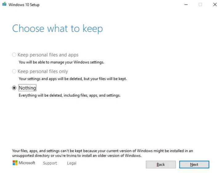 reinstalar Windows 10 Microsoft problema dados