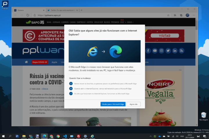 Internet Explorer Edge browser Microsoft sites