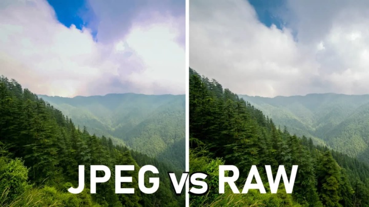 Imagem comparativa entre RAW e JPEG