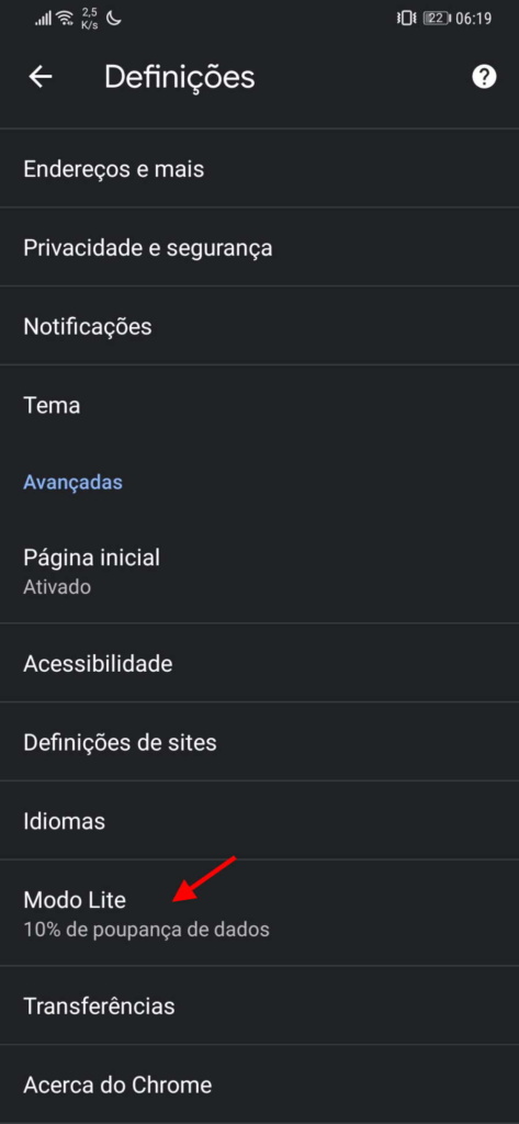 Chrome Android browser rápido Internet