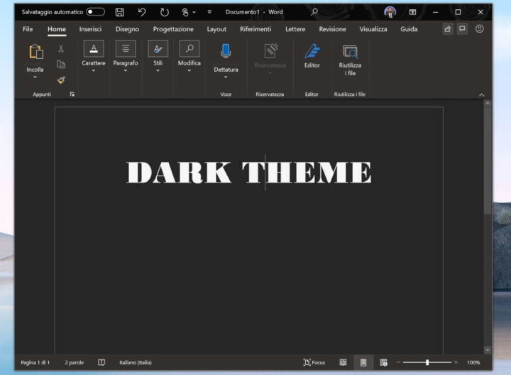 dark mode Word Windows 10 Microsoft Insiders