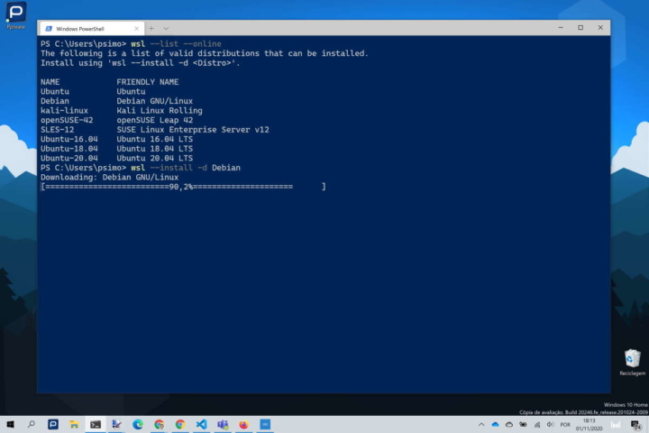 Windows 10 Linux Microsoft instalação simples