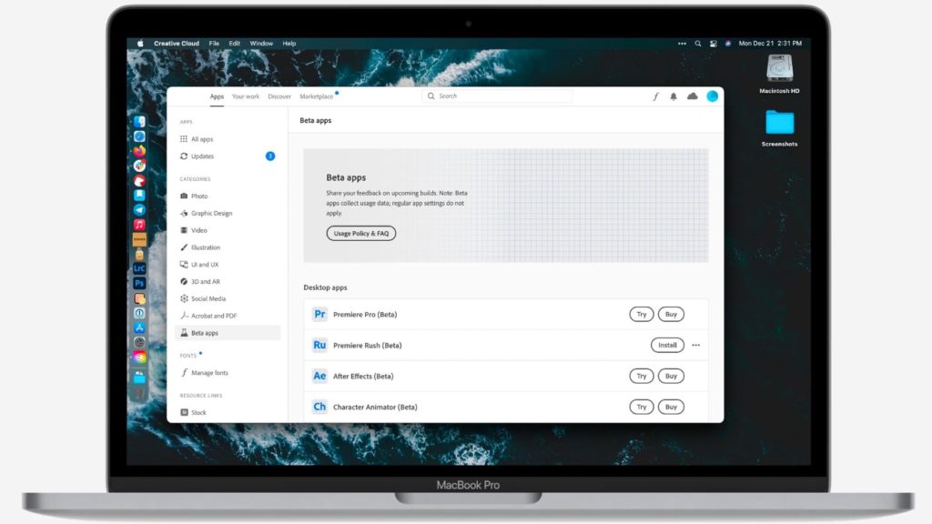 Adobe lança o Premiere Pro beta para Macs M1