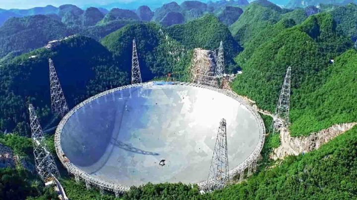 Maior radiotelescópio do mundo, na China.