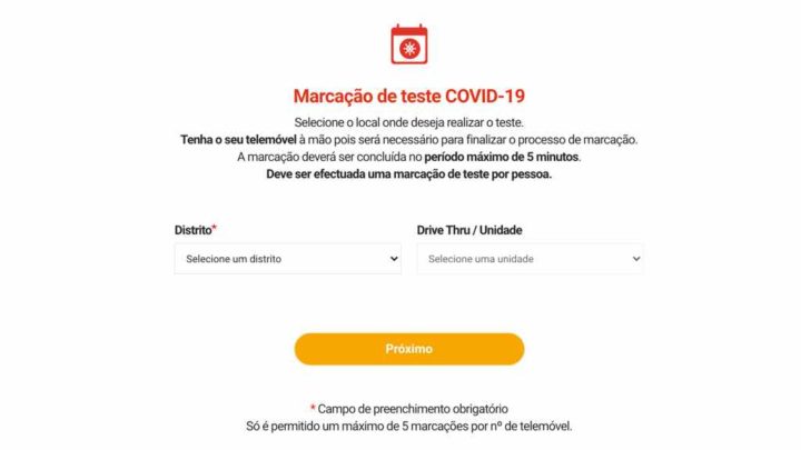 COVID-19: Já se podem marcar testes por smartphone ou PC