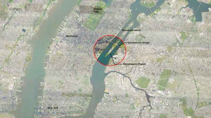 Mapa da localização da torre.
