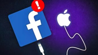 Ilustração da batalha que o facebook trava contra a Apple